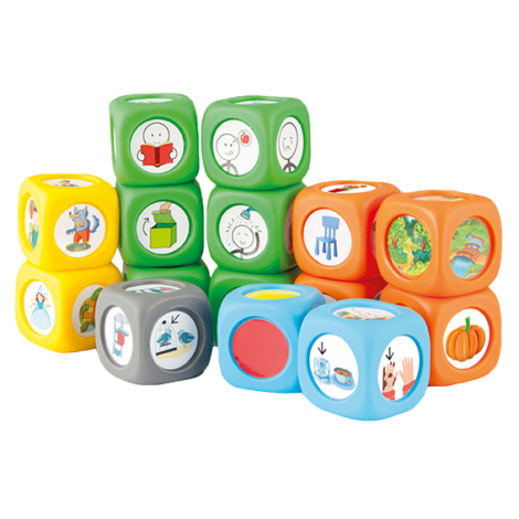 Set 15 Cuburi cu povesti Story Cubes cu ghid pedagogic si suport audio in limba romana - imagine 6